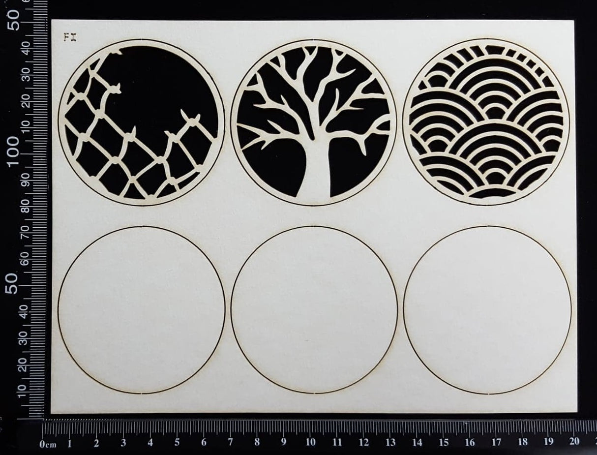 Artist Trading Coin Set - FI - White Chipboard