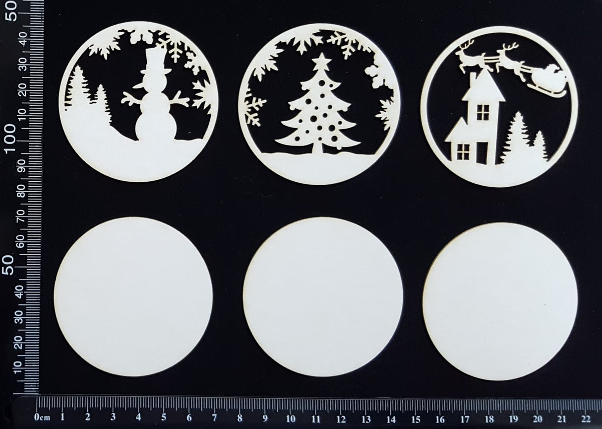 Artist Trading Coin Set - GD - White Chipboard