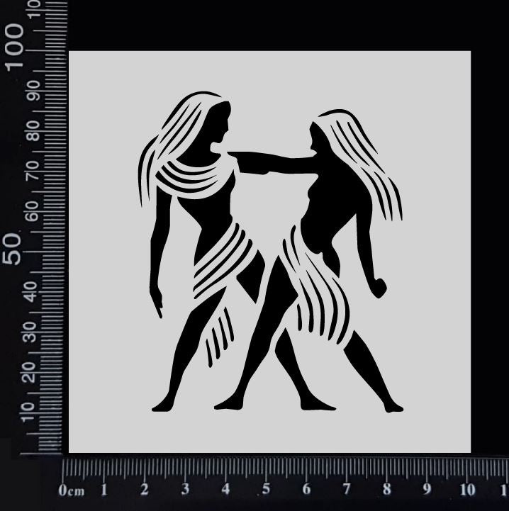 Astrological sign - Gemini - Stencil - 100mm x 100mm