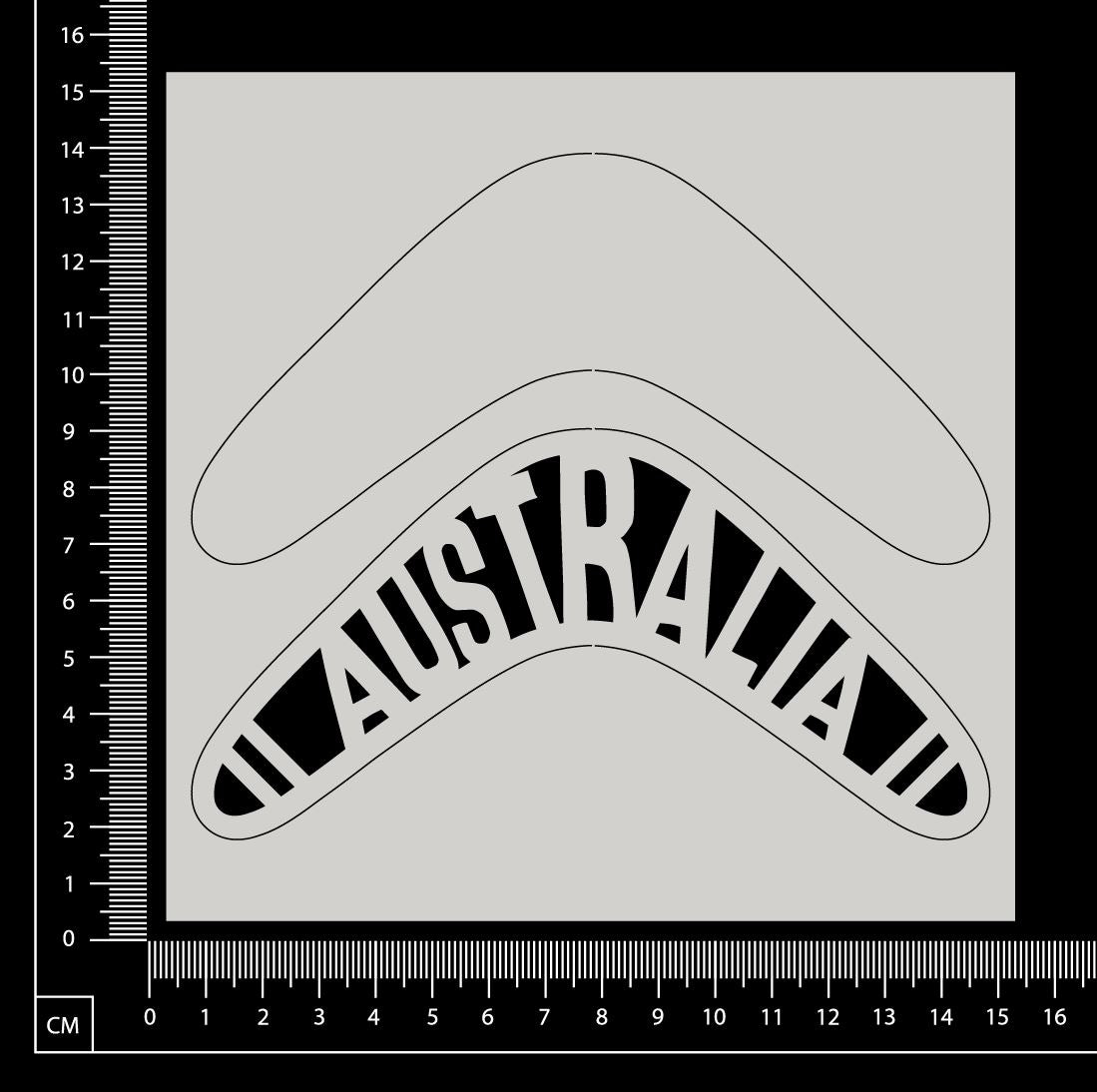 Australia Boomerang - Layered Set - White Chipboard