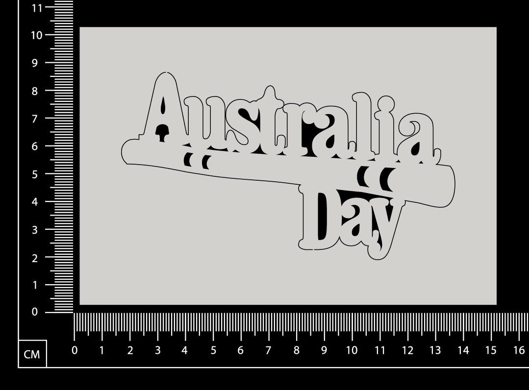 Australia Day - J - White Chipboard