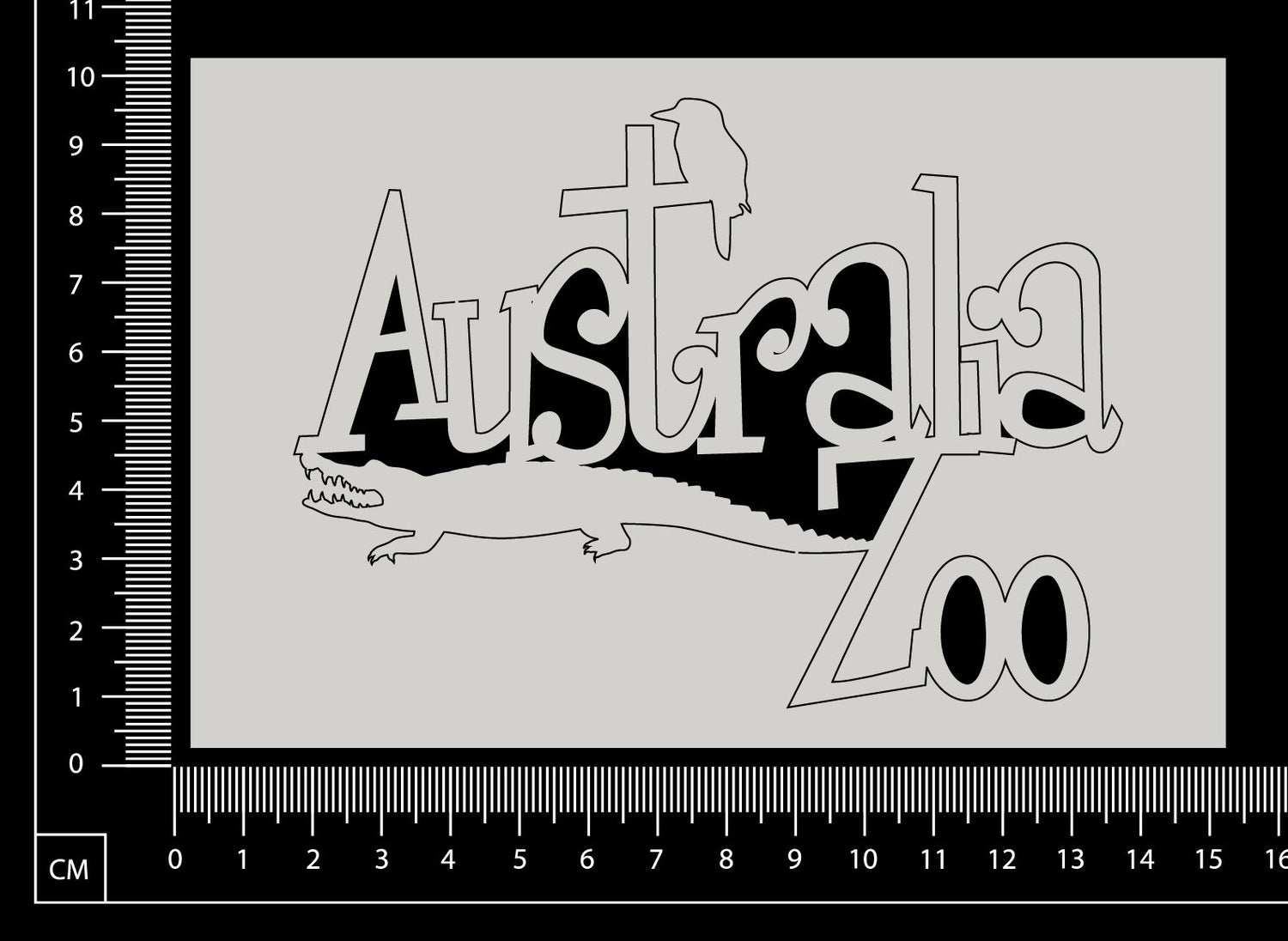 Australia Zoo - White Chipboard