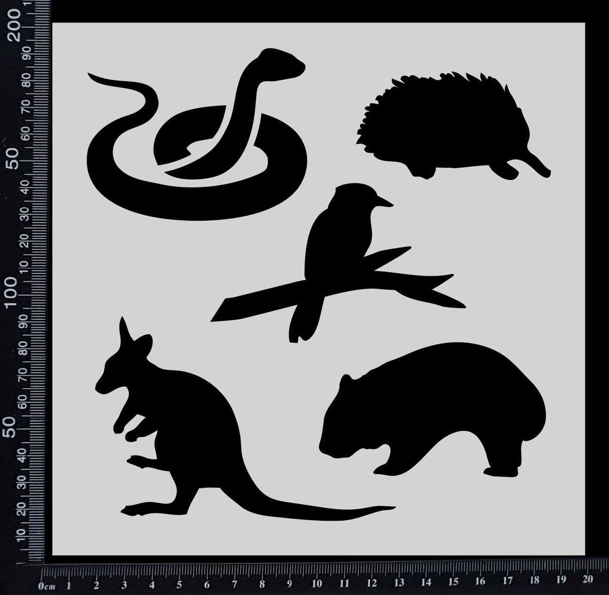 Australian Animals - C - Stencil - 200mm x 200mm