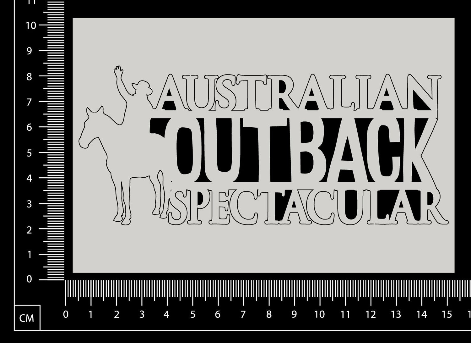 Australian Outback Spectacular - White Chipboard