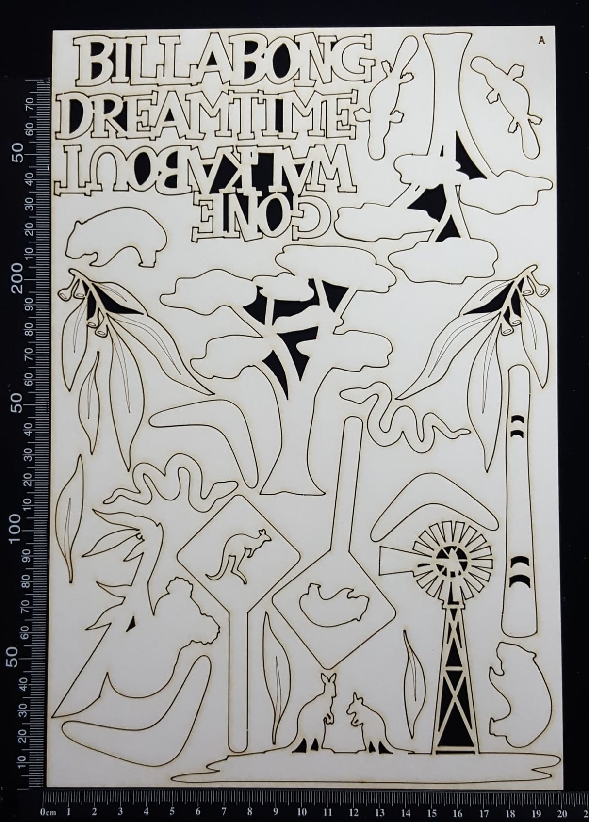 Australian Elements - Set A - White Chipboard