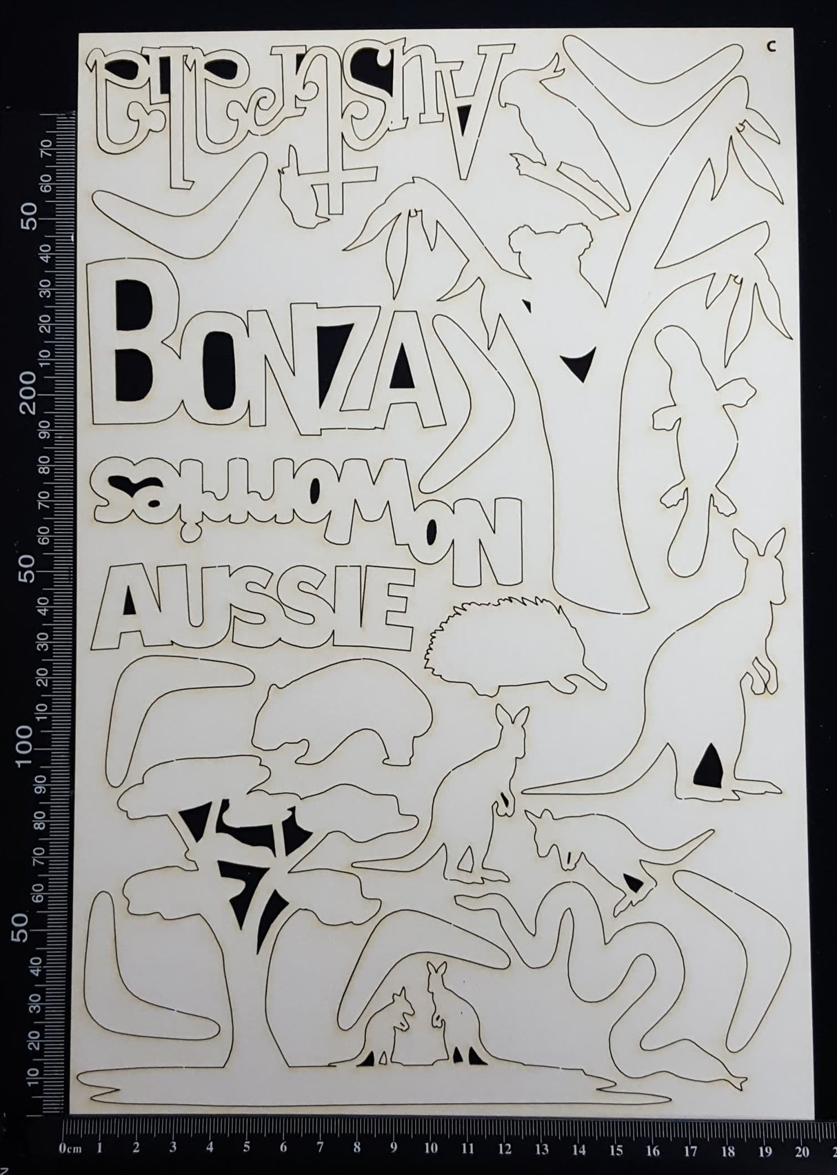 Australian Elements - Set C - White Chipboard