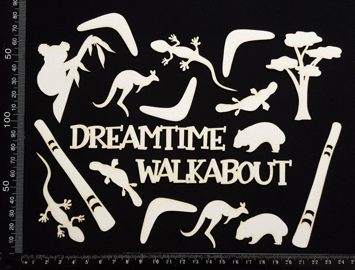 Australian Elements - Set D - White Chipboard