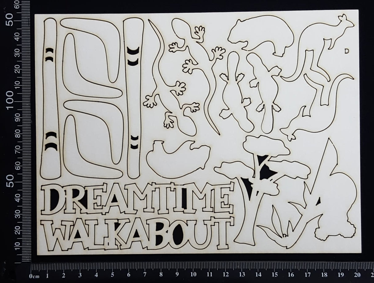 Australian Elements - Set D - White Chipboard