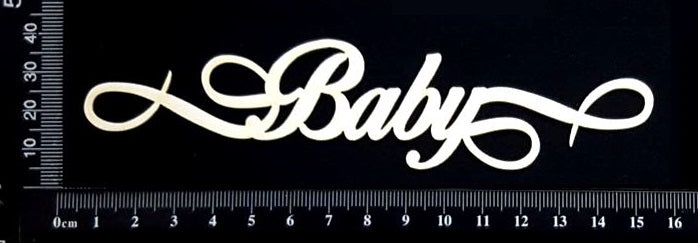 Baby Border - B - Small - White Chipboard