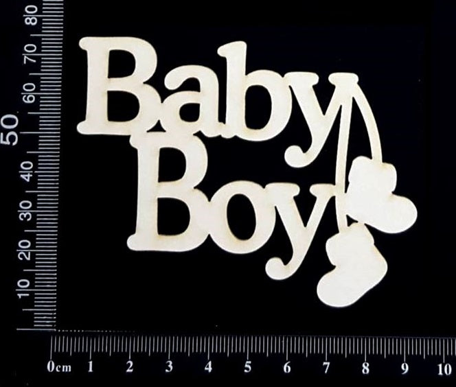 Baby Boy - CB - Small - White Chipboard