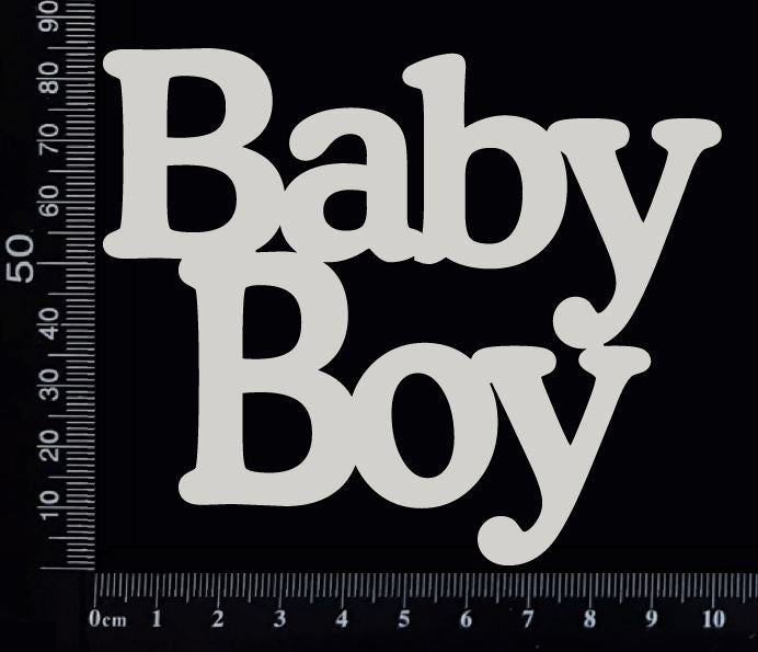 Baby Boy - DA - Large - White Chipboard