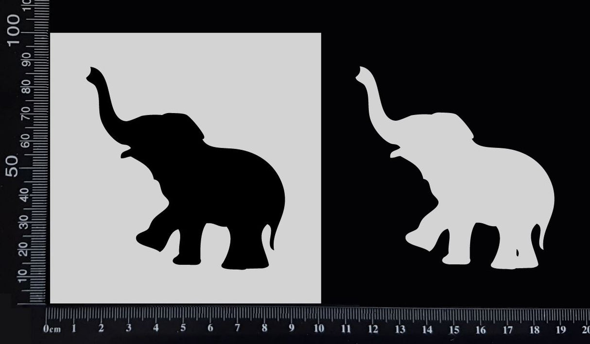 Baby Elephant - Stencil - 100mm x 100mm