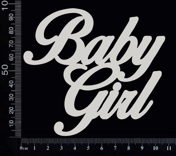 Baby Girl - AA - Large - White Chipboard