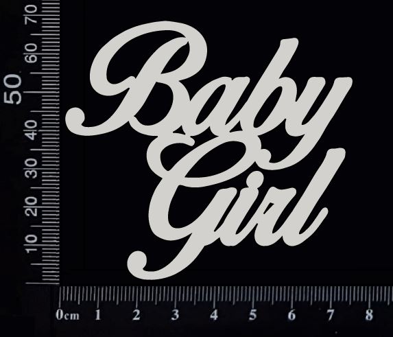 Baby Girl - AB - Small - White Chipboard