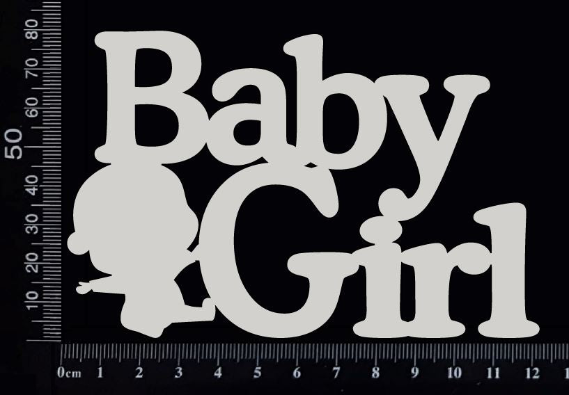 Baby Girl - BA - Large - White Chipboard