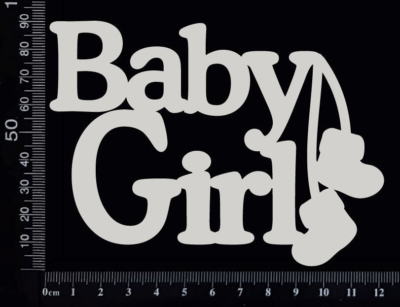 Baby Girl - CA - Large - White Chipboard