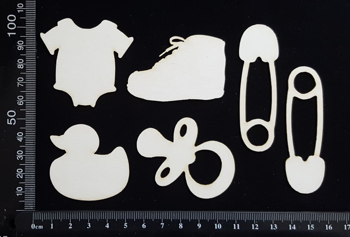 Baby Elements - Set F - White Chipboard