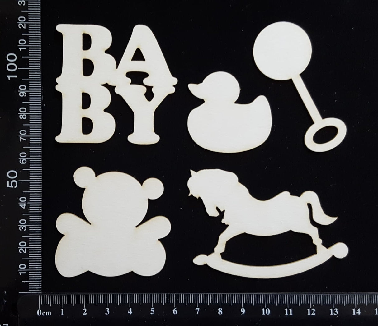 Baby Elements - Set G - White Chipboard
