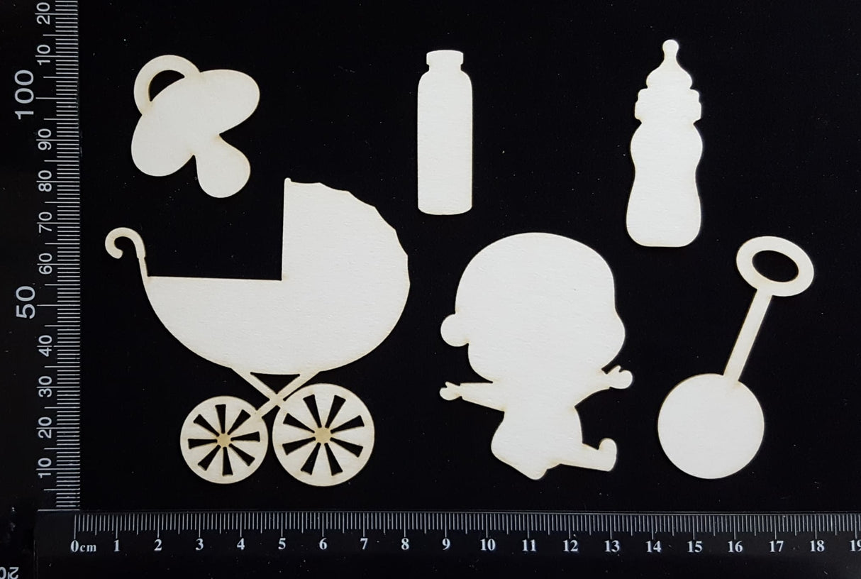 Baby Elements - Set I - White Chipboard