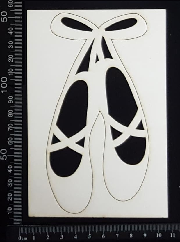 Ballet Slippers - D - Large - White Chipboard