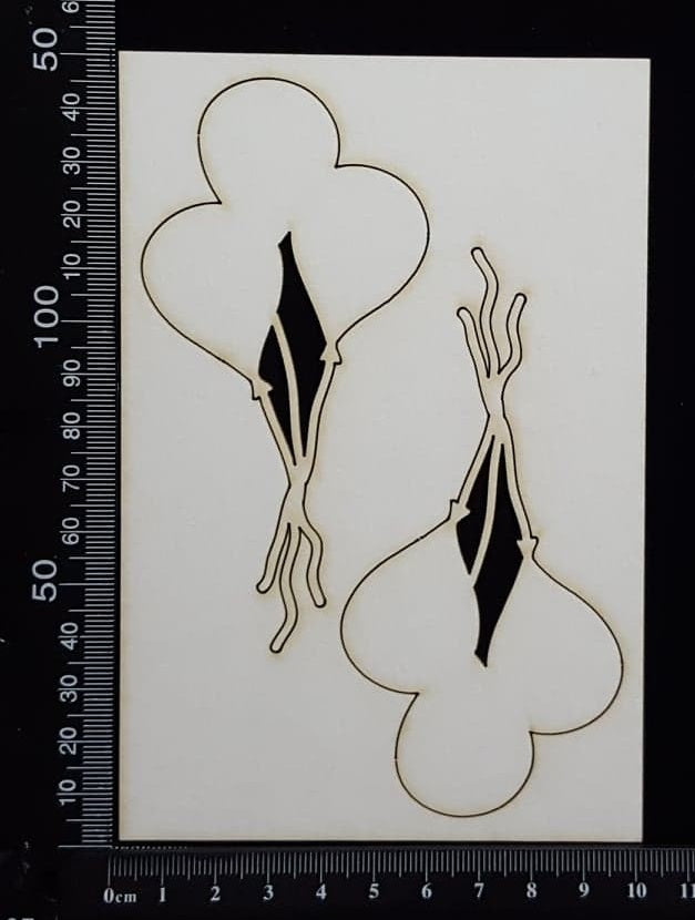 Balloons Set - White Chipboard