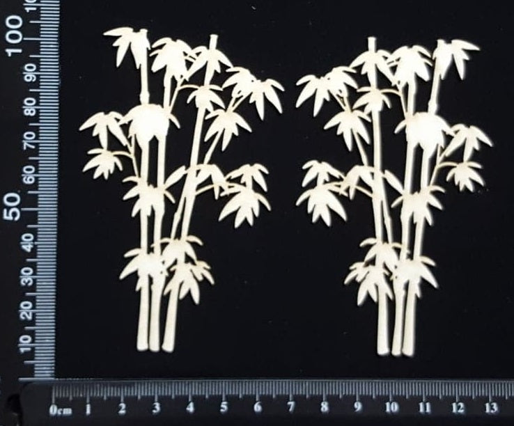 Bamboo - B - Set of 2 - Small - White Chipboard