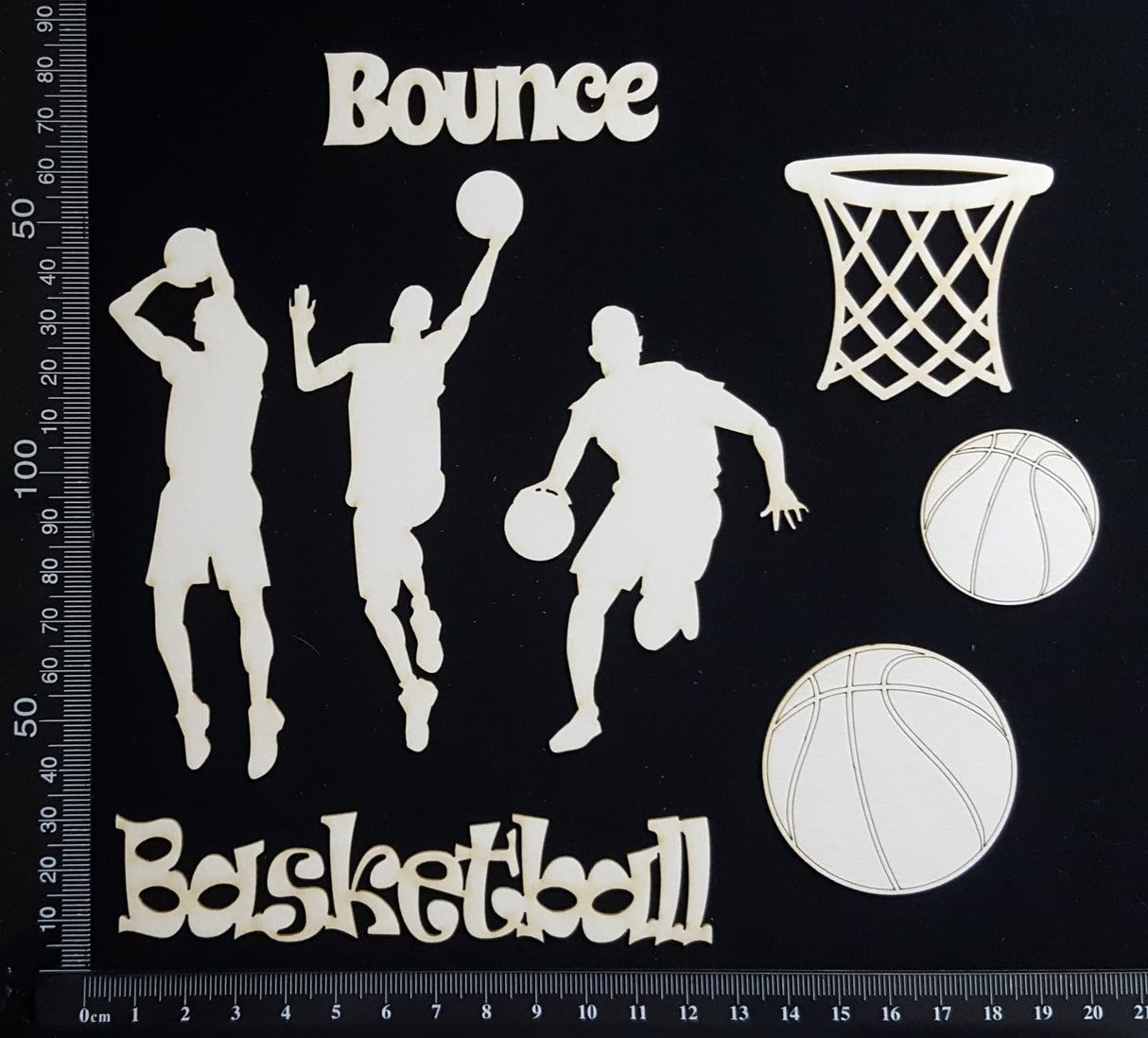 Basketball Set - White Chipboard