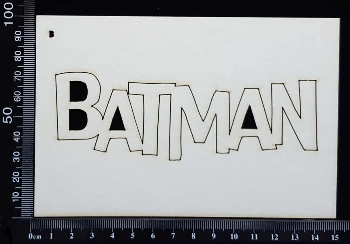 Batman - B - White Chipboard