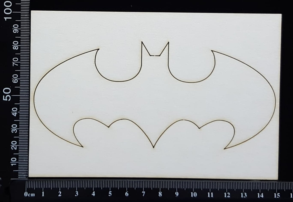 Batman Symbol - White Chipboard