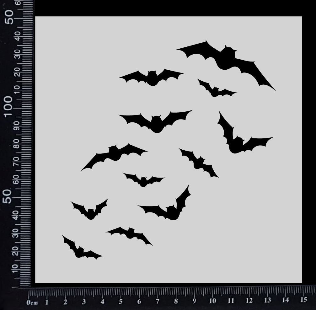 Bats Trail - Stencil - 150mm x 150mm