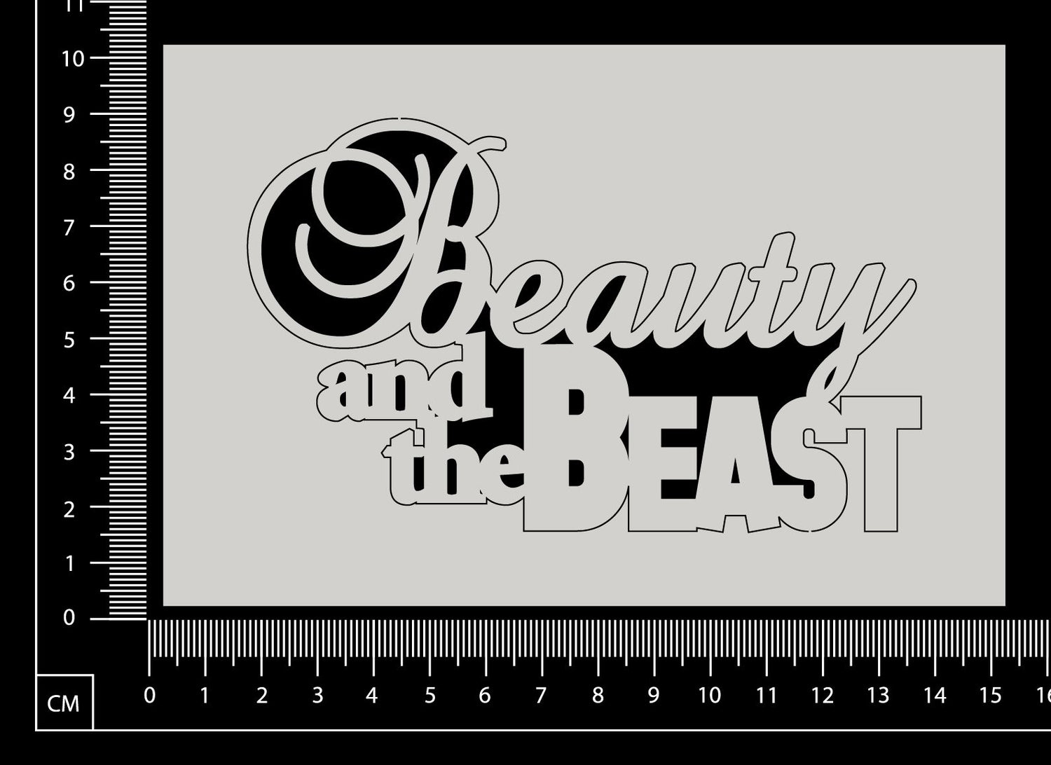 Beauty and the Beast - B - White Chipboard