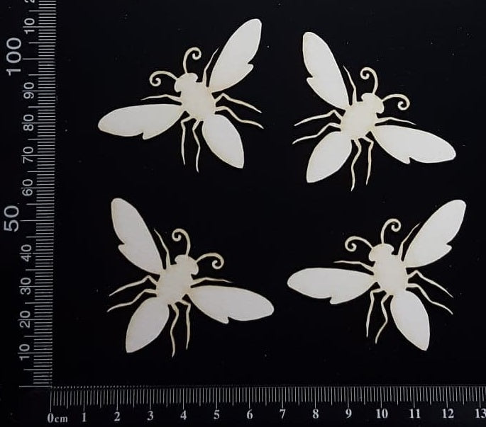 Bees Set - White Chipboard