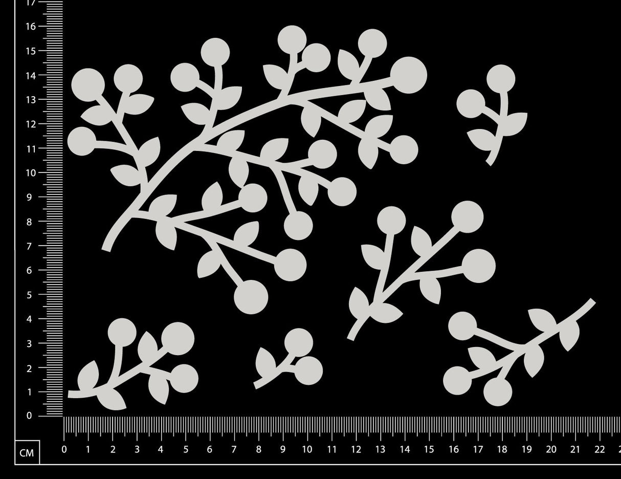 Berries - AA - Large - White Chipboard