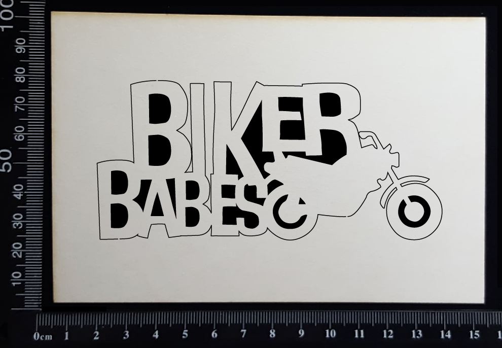 Biker Babes - A - White Chipboard
