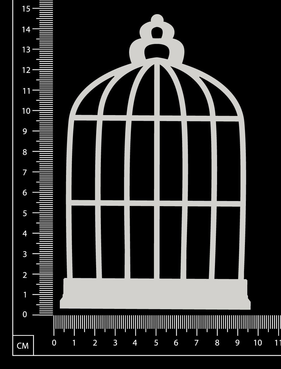 Birdcage - C - Large - White Chipboard