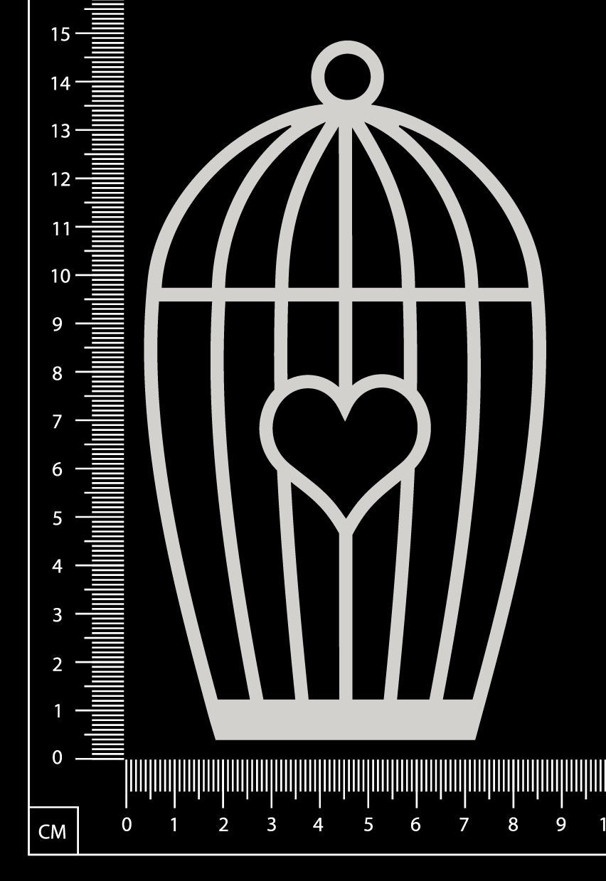 Birdcage - D - Large - White Chipboard