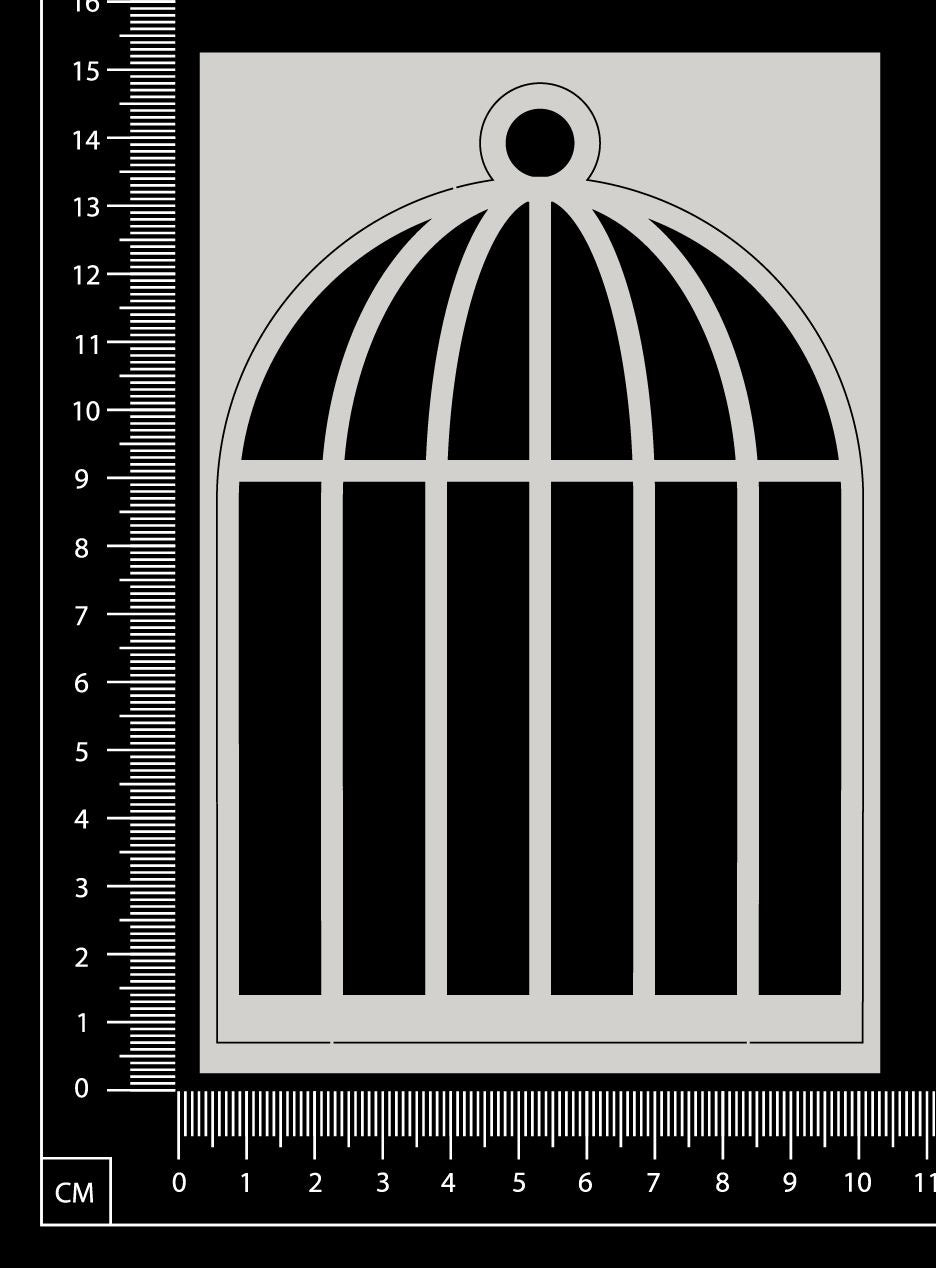 Birdcage - E - Large - White Chipboard