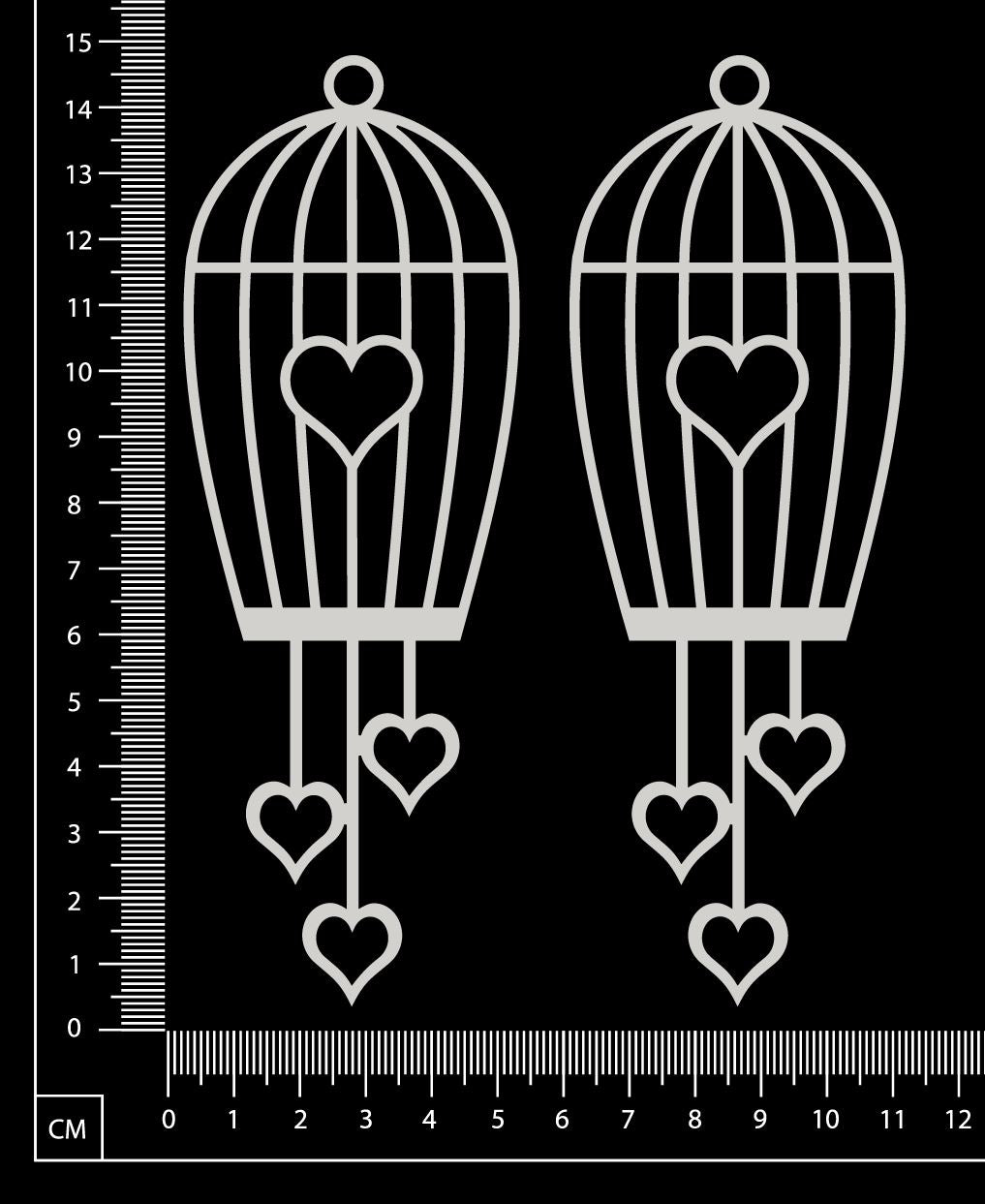 Birdcage Set - F - White Chipboard