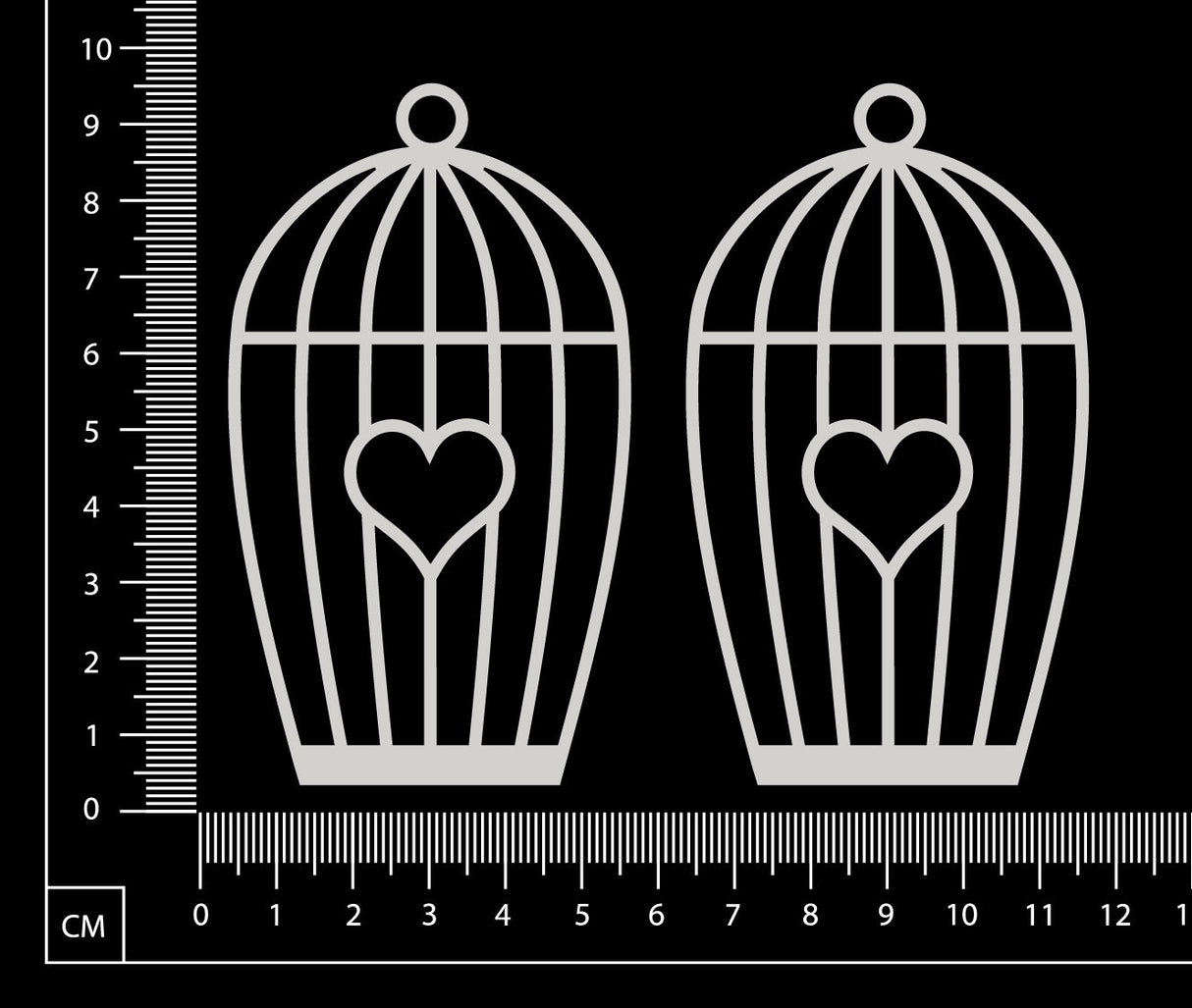 Birdcage Set - G - White Chipboard