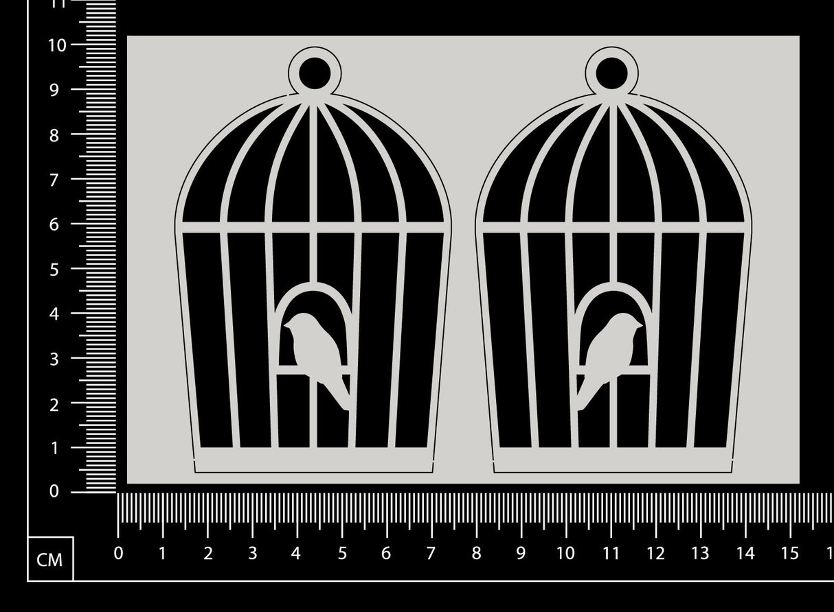 Birdcage Set - H - White Chipboard