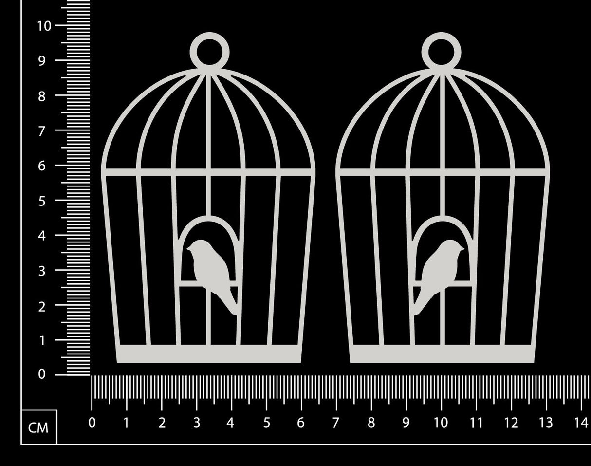 Birdcage Set - H - White Chipboard