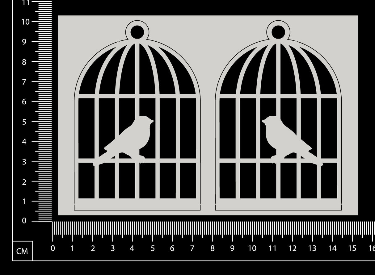 Birdcage Set - J - White Chipboard