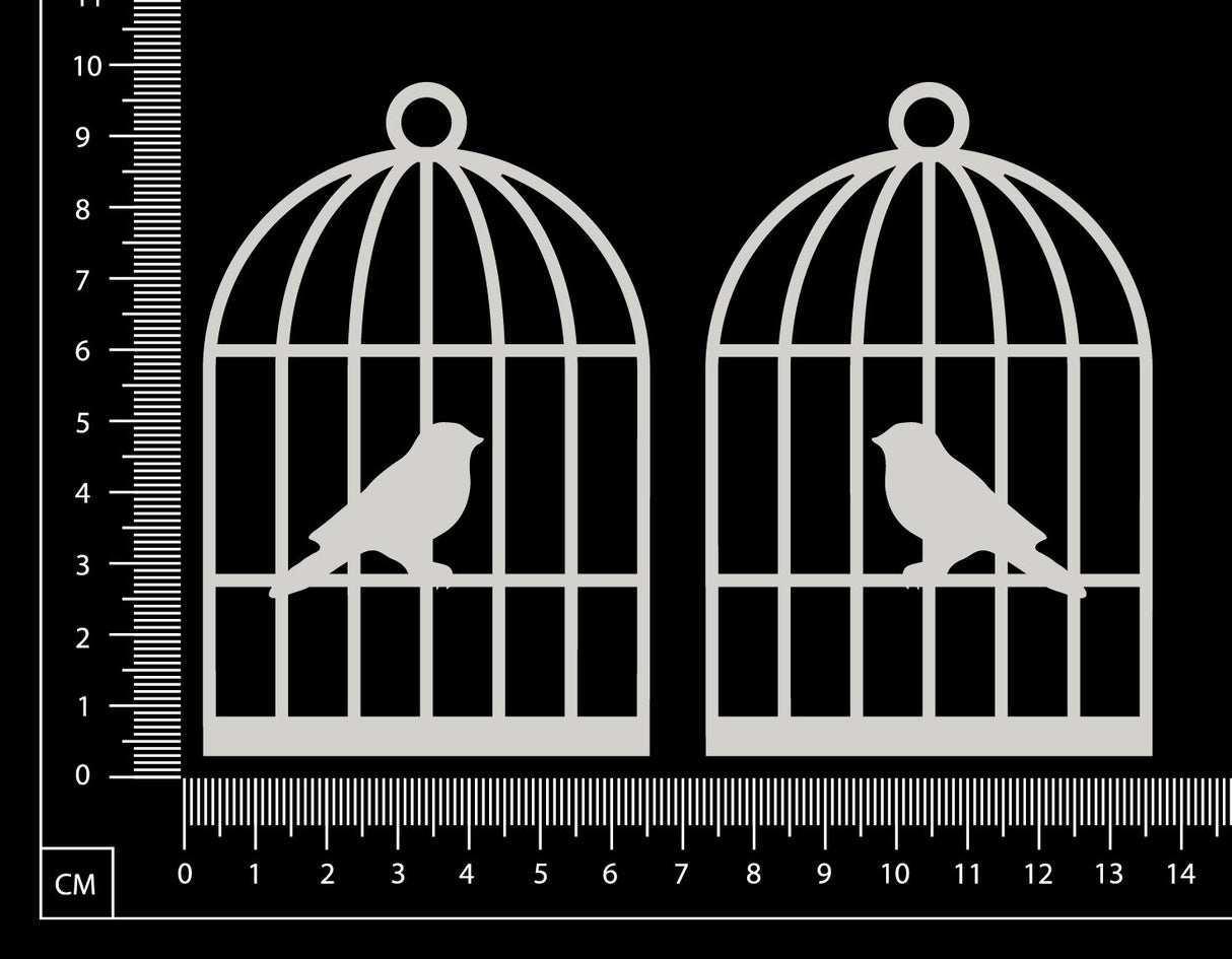 Birdcage Set - J - White Chipboard