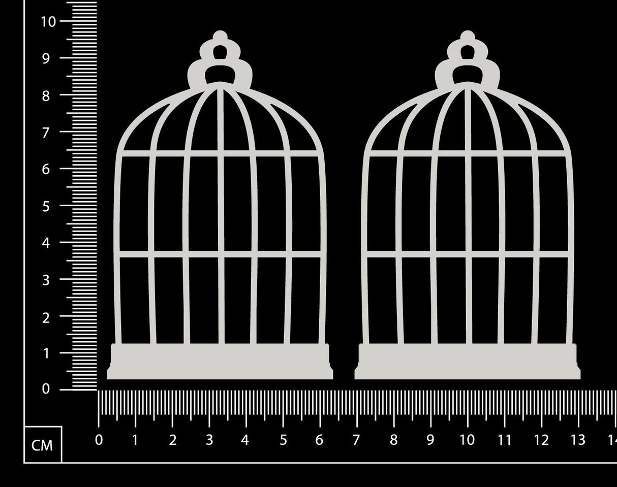 Birdcage Set - K - White Chipboard