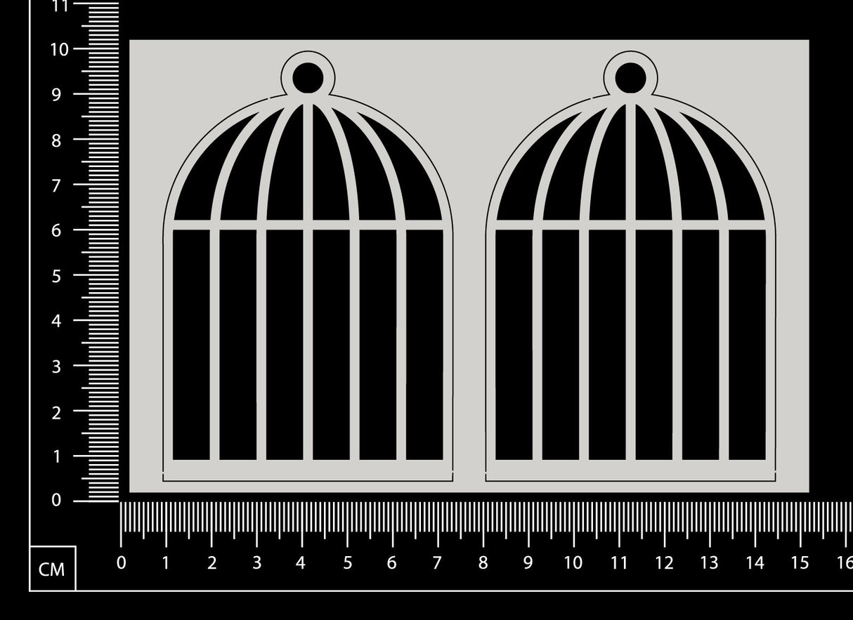 Birdcage Set - L - White Chipboard