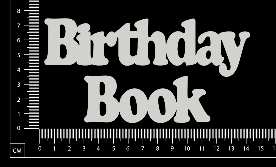 Birthday Book - White Chipboard