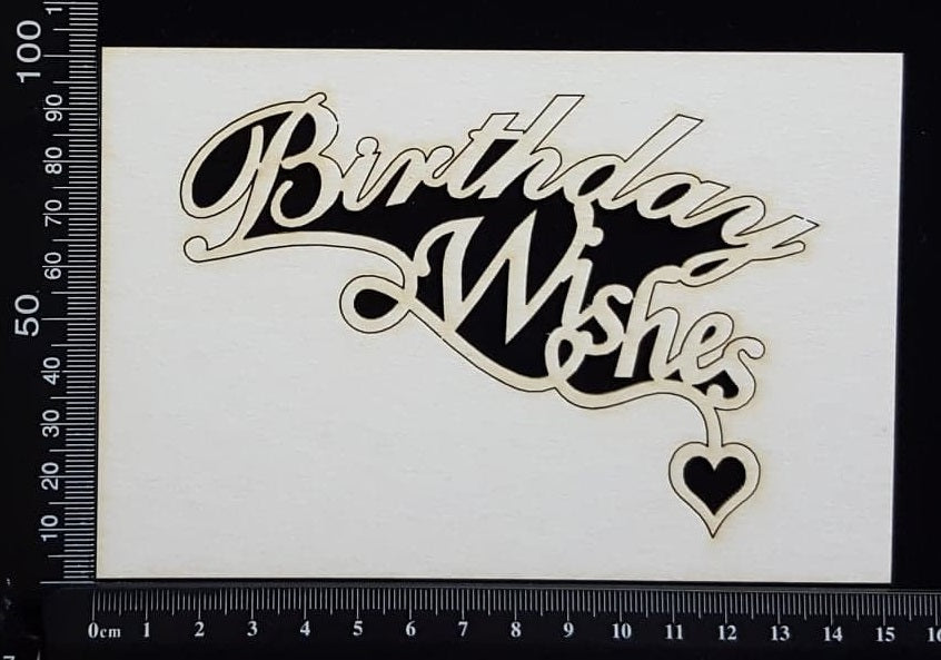 Birthday Wishes - White Chipboard