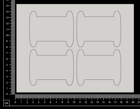 Bobbins - BB - Small - White Chipboard