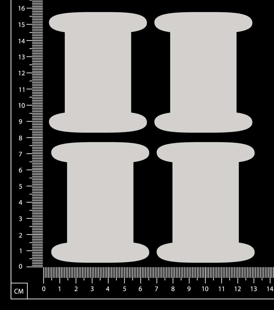Bobbins - BB - Small - White Chipboard