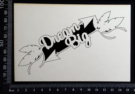 Boho Word Arrow - Dream Big - White Chipboard